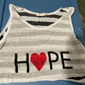 Striped Crop Top with Hope